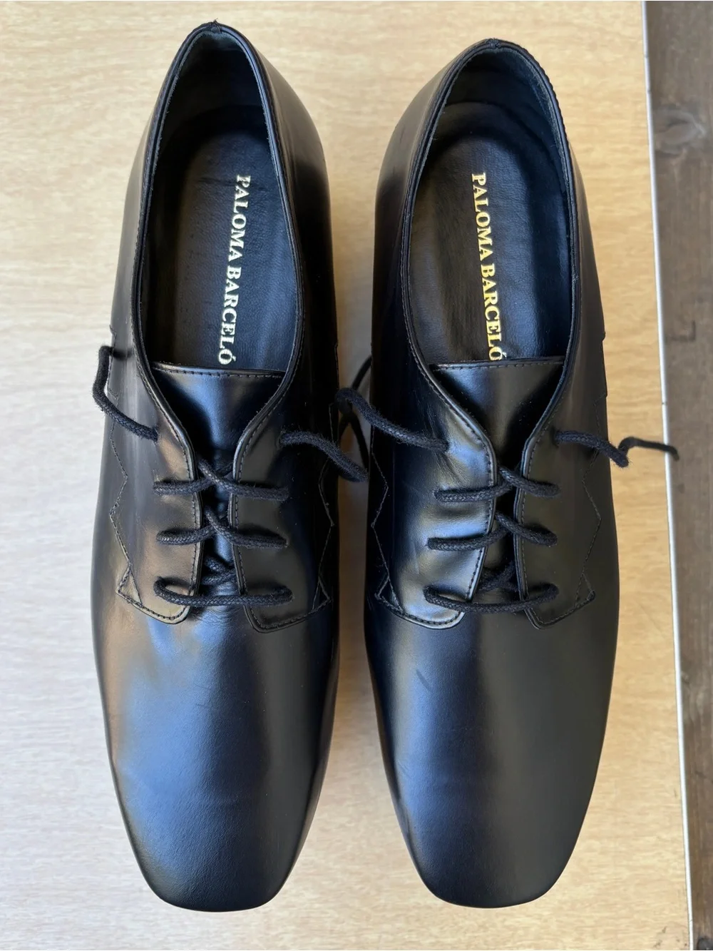 Paloma Barcelò Lace-Up Platform Oxford Shoe In Black Sz 40 EU